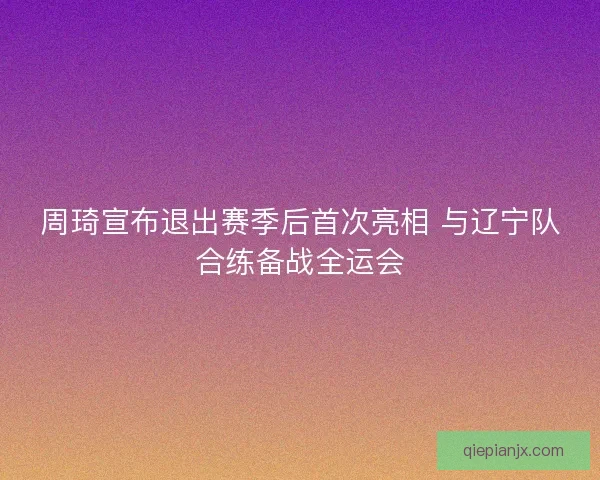 周琦宣布退出赛季后首次亮相 与辽宁队合练备战全运会